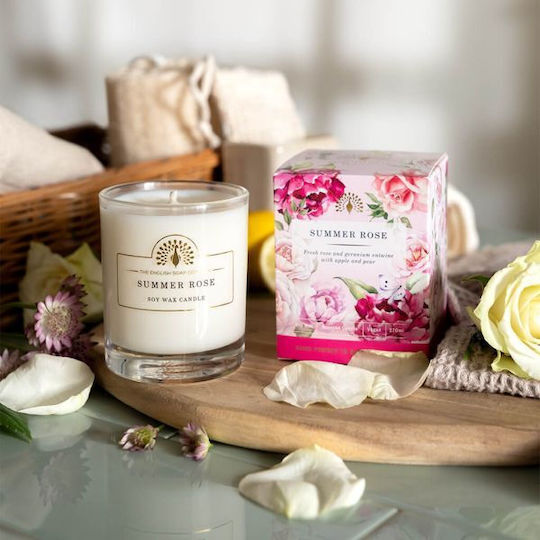 The English Soap Company Aromatic Soy Jar Rose Candle The English Soap Company Aromatic Soy Jar Rose Candle