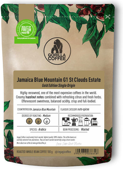 Espresso Kaffee Ingagi Jamaika Blue Mountain G1 St Clouds Estate 100g Körner