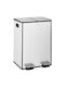 HomCom Recycling Bin from Stainless Steel with Pedal Silver 28lt