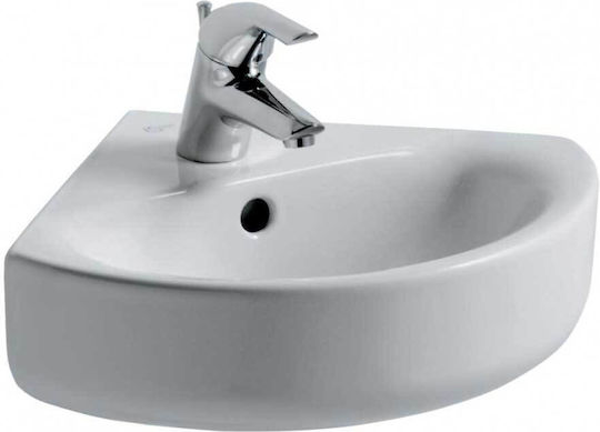 Ideal Standard Connect Arc Επικαθήμενος Νιπτήρας Πορσελάνης 48x44x16cm Λευκό Γυαλιστερό