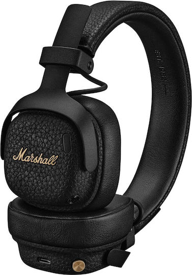 Marshall Milton A.N.C Ασύρματα / Ενσύρματα On Ear Ακουστικά με 80 ώρες Λειτουργίας και Quick Charge Μαύρα