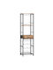 HomCom Free Standing Wine Rack and Cabinet Metallic Brown