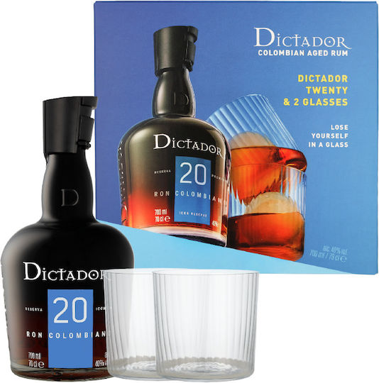 Dictador 20 Years Old +gb 2 Glasses 700ml