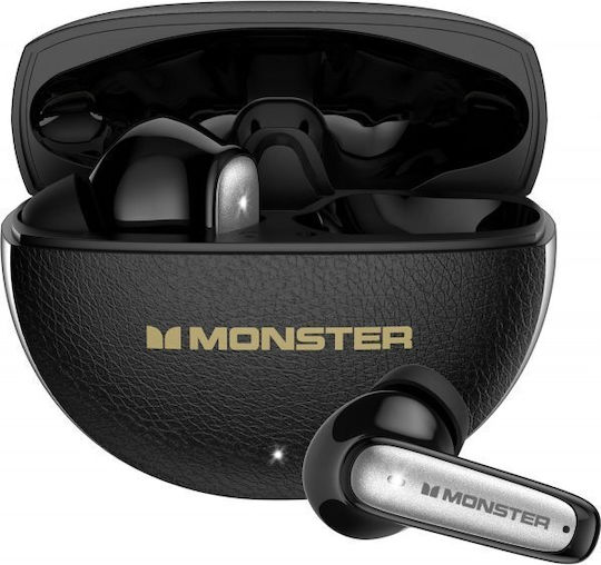 Monster N-Lite 310 In-ear Bluetooth Handsfree Ακουστικά με Αντοχή στον Ιδρώτα και Θήκη Φόρτισης Μαύρα