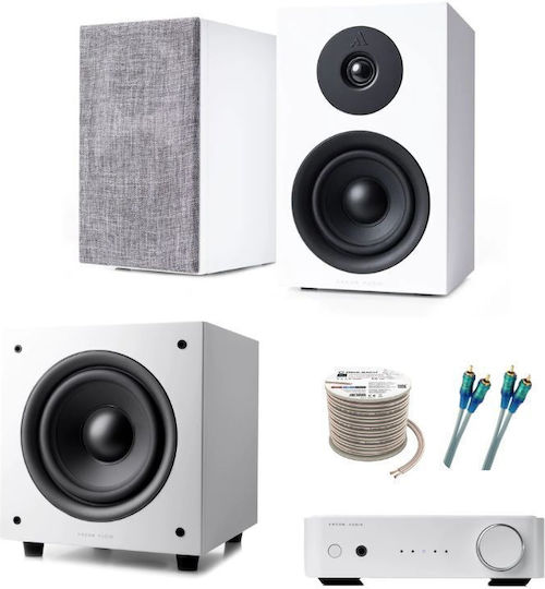 Argon Audio SA2 Streaming Bundle Amplificator de Putere Hi-Fi Stereo 200W/4Ω 100W/8Ω AA-21STR-WH Alb