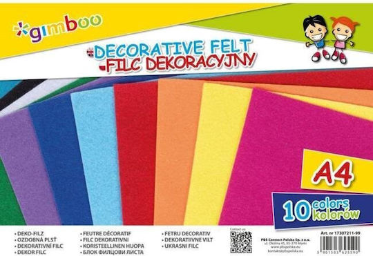 Gimboo Decorative Felt Gimboo A4 In Foil Color Mix