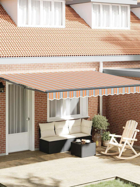vidaXL Markise für Terrasse mit LEDs Mehrfarbig...