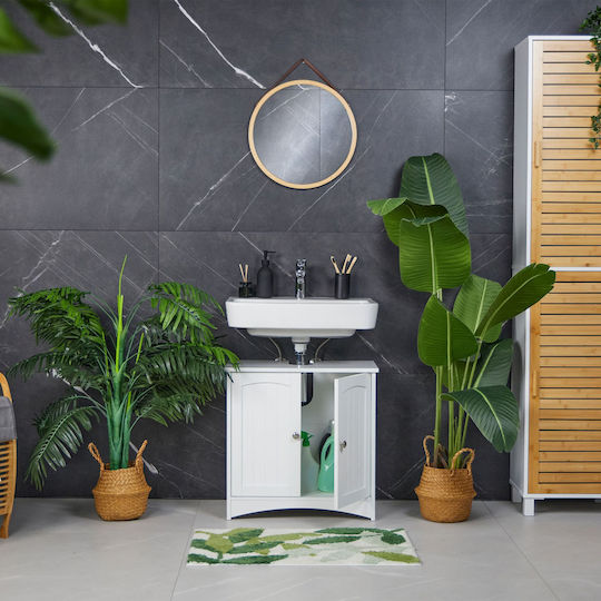Relaxdays Badezimmer Waschtisch-Einheit Ohne Waschbecken M60xB31xH60cm Weiß Relaxdays Badezimmer Waschtisch-Einheit Ohne Waschbecken M60xB31xH60cm Weiß