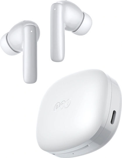 QCY T13 Pro In-ear Bluetooth Handsfree Ακουστικά με Αντοχή στον Ιδρώτα και Θήκη Φόρτισης Λευκά