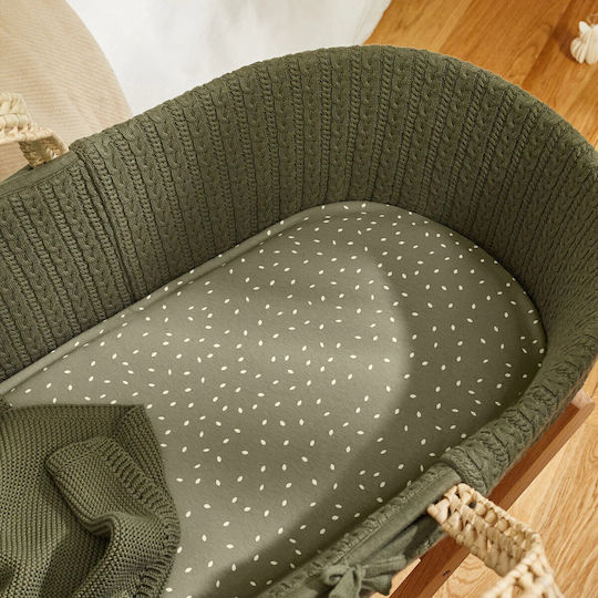 Snuz Green Fitted Baby Sheets 35x75cm