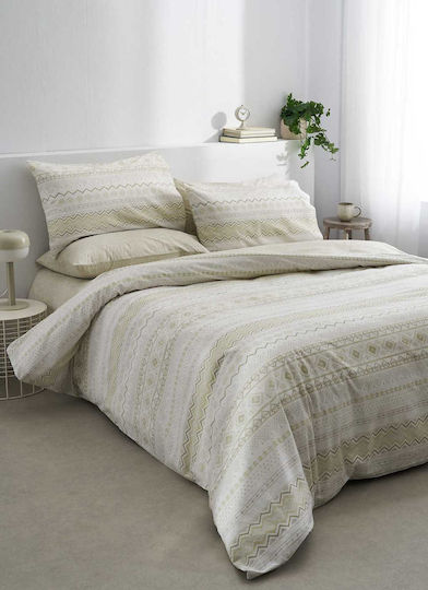 Vesta Home Elea 1 Module Cearceafuri De Pat King Size Cu Hugger Din Cauciuc 240x270+35cm Bej (4 Buc)