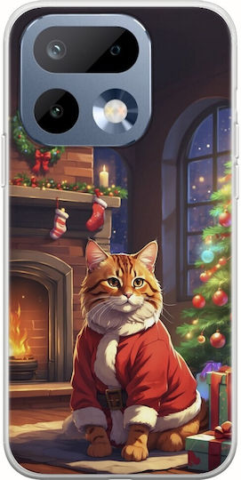Θήκη Xmas Animals Cat Realme 16 Pro 5g Flexible Tpu Διάφανη Σιλικόνη
