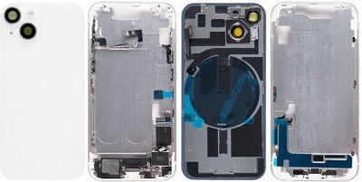 Apple Iphone 14 Full Housing All Parts Vibra Nfc Charging Connector Power Volume Flash Flex Sim Tray Starlight Grade A