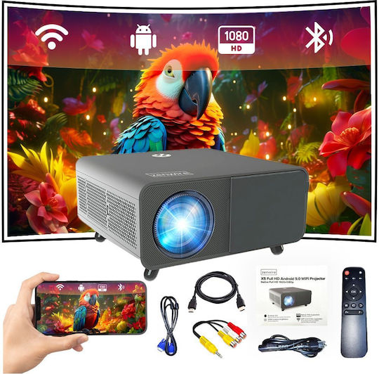 Zenwire Proiector X5 LCD Full HD cu Wi-Fi și Difuzoare Încorporate 1008399