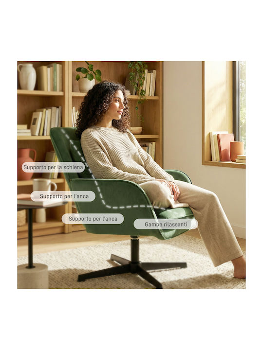 Relax Drehbarer Grüner Sessel 73x83.5x85cm