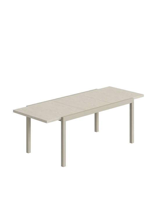 Outdoor Aluminum Extendable Table Light Gray 214x85x75cm
