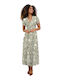 Summer Midi Dress Beige