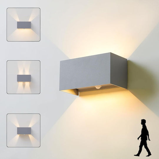 Wall-Mounted Outdoor LED Lighting IP65 with Warm White Light
