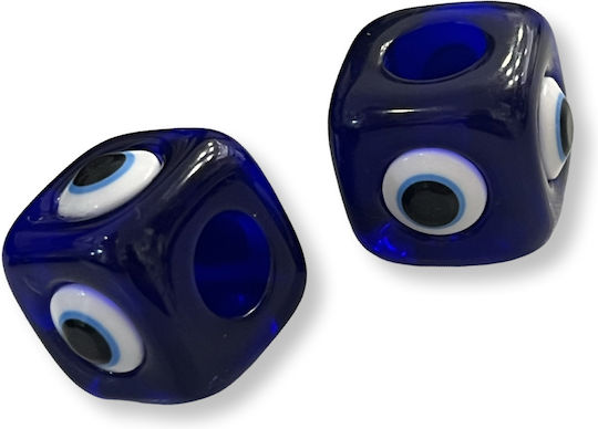 Acrylic Eye Dice Blue 20mm Large Hole 10mm Packaging 6 Pieces 6 pcs