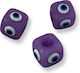 Acrylic Eye Zari 12mm Purple Large Hole 6mm Packaging 6 Pieces 6 pcs