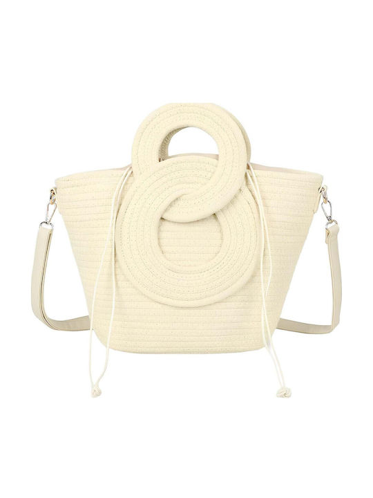 Gallantry Woven Cabas Handbag Boho Style Sculpt...