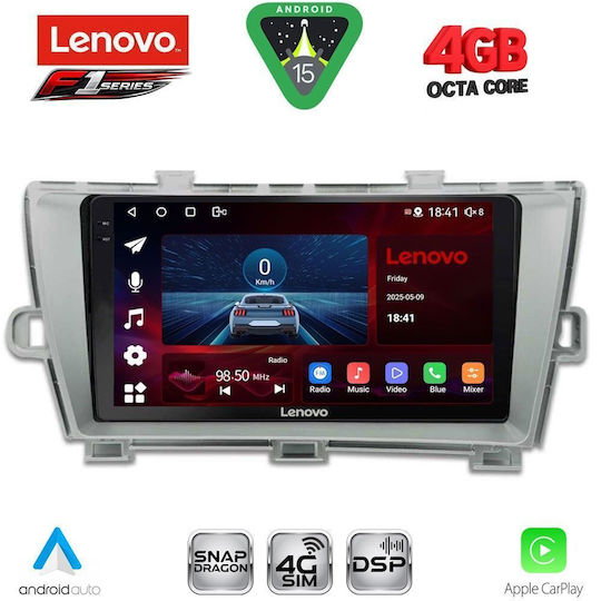 Lenovo Car Audio System for Toyota Prius 2009-2015 Bluetooth USB WiFi GPS Apple CarPlay Android Auto with 9" Touch Screen