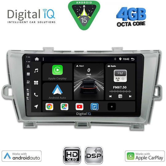 Digital IQ Car Audio System for Toyota Prius 2009-2015 Bluetooth USB WiFi GPS Apple CarPlay Android Auto with 9" Touch Screen