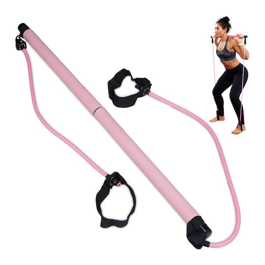 Relaxdays Pedale Expander Fitness Roz Negru 86x3x91 Cm