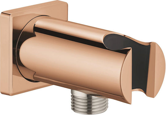 Grohe Outlet Elbow Rainshower Wall Union W Holder Wall Mount Universal Male Thread Support Warm Sunset Polished Copper