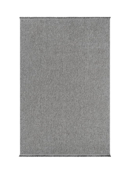 SteweHome Non-Slip Rectangular Cotton Gray Rug 120x180cm