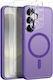 Northjo 5 In 1 Protection Set Back Cover Plastic Purple Galaxy S24