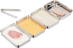 Set Tăvi De Servire Feluri Panate Relaxdays Din Oțel Inoxidabil Argintiu 4x23x17 Cm Set Tăvi De Servire Feluri Panate Relaxdays Din Oțel Inoxidabil Argintiu 4x23x17 Cm