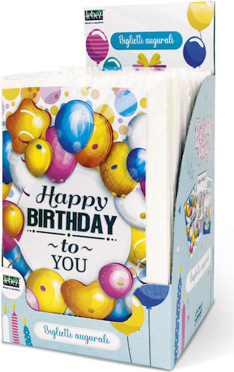 Card De Ziua De Naștere 3D Modele Asortate Detalii În Relief Sclipici Auriu Pe Exteriorul Cardului 11,5 X 19 Cm 32 Bucăți Display