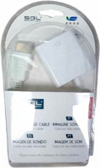 Converter HDMI Male to VGA Female White