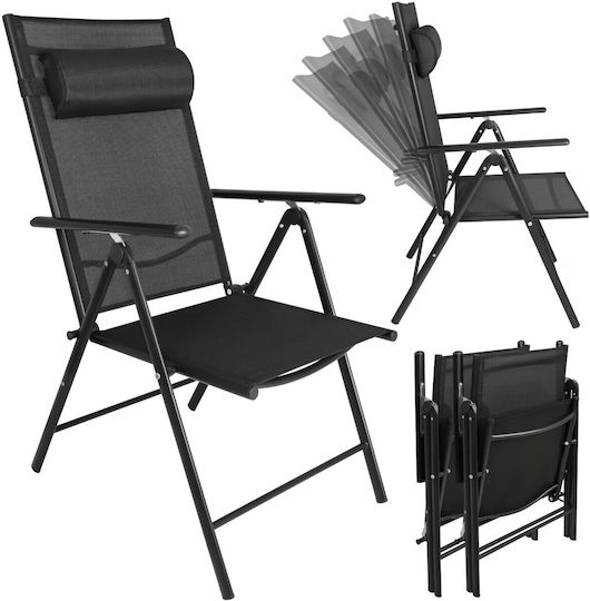 Scaun De Plajă Gri 54x66x107cm Set 2 Bucăți