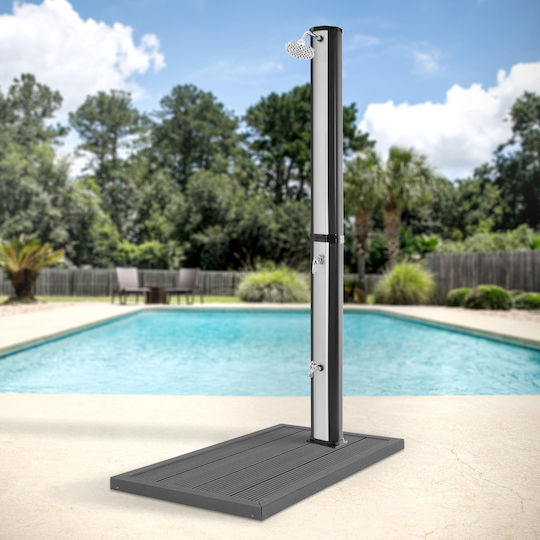 ML-Design Pool Shower Made of PVC Silver