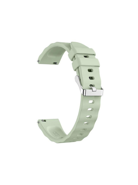 Λουράκι Σιλικόνης Ocean Pattern Ασημί Κούμπωμα Xiaomi Watch S4 41mm Light Green