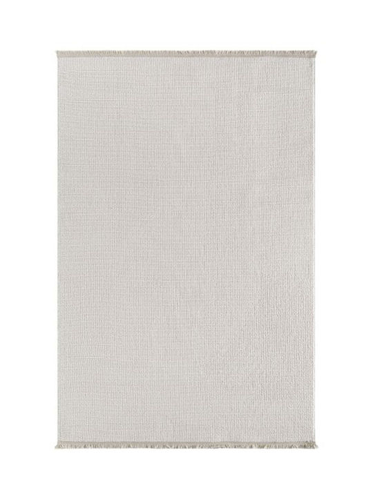SteweHome Non-Slip Rectangular Cotton Beige Rug 100x200cm