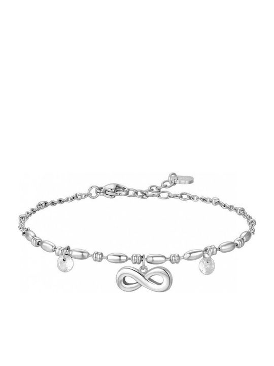 Luca Barra Women's Bracelet with Infinity Design Made of Steel with Zircon
