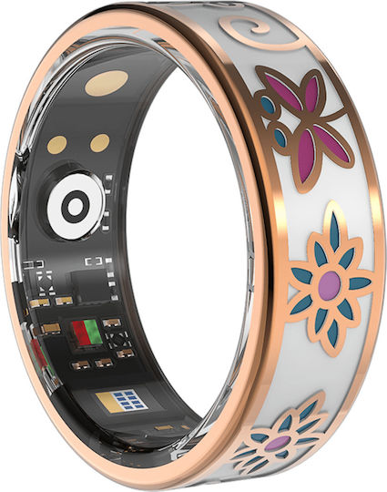 Forever Inel Inteligent Botanical 20.6mm cu Pulsometru Rose Gold