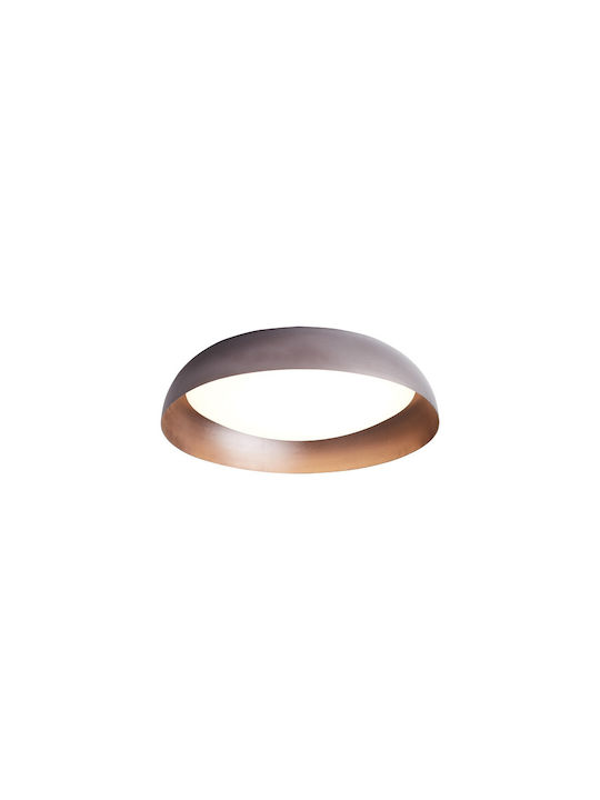 VK Lighting Πλαφονιέρα Οροφής Καφέ με Ενσωματωμένο LED