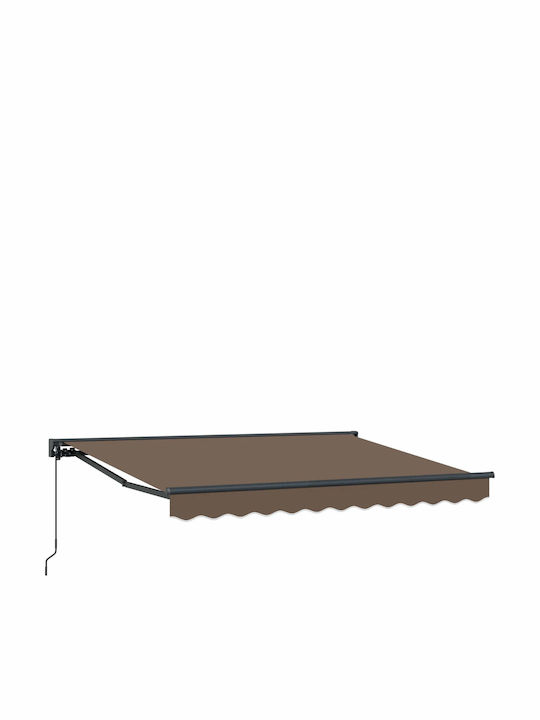 vidaXL Τέντα Βεράντας Καφέ 3.5x2m