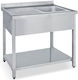 Bambas Frost Open Double Scullery Sink LA2-140 50x50x30cm