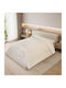 Linea Home Melody Κουβέρτα Πικέ Μονή 160x220εκ. Εκρου