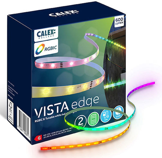 Calex Ταινία LED Μπαταρίας RGBIC Φως 2m