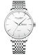 Men's Watch 41mm Battery with Silver Metal Bracelet