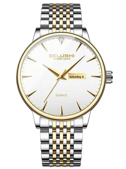 Men's Watch 41mm Battery with Silver Metal Bracelet