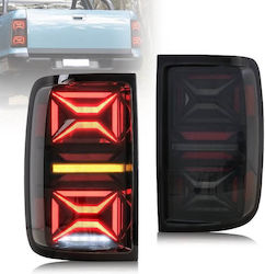 Carro 390944 Πισινά Φανάρια Set Vw Amarok 10-21 Full Led Bar Dynamic Φλας Μαύρο Φιμέ