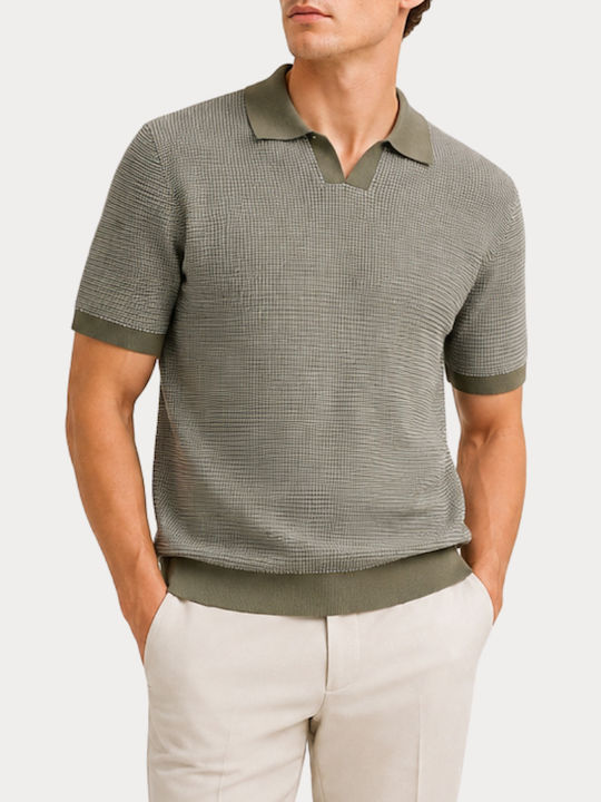 Jack & Jones Neck Polo Herrenbluse Kurzarm Smok...
