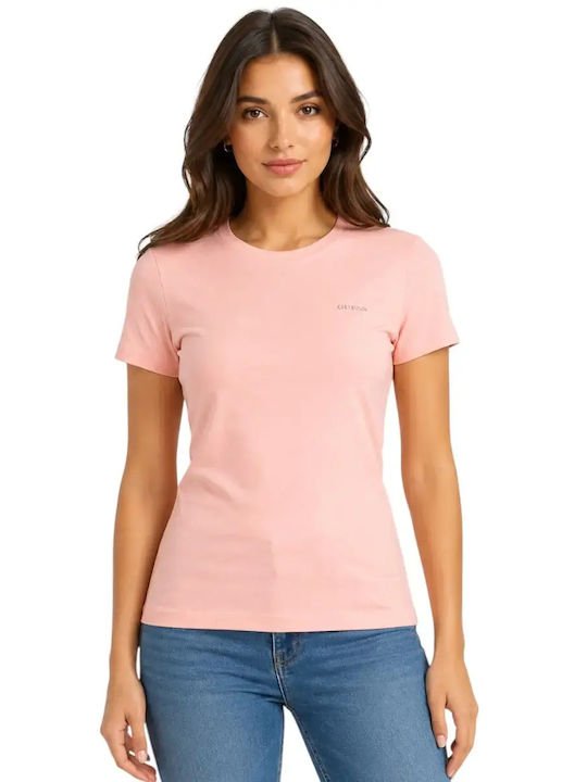 Guess Γυναικείο T-shirt Ροζ